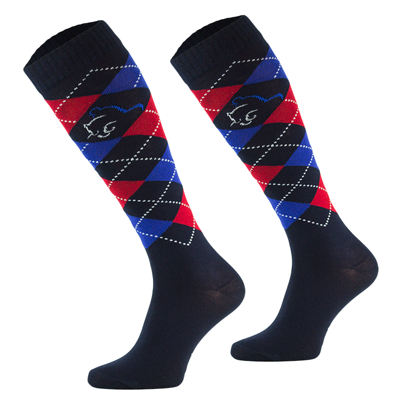 Comodo podkolanówki jeździeckie cienkie Karo Multicolor - Cavalo